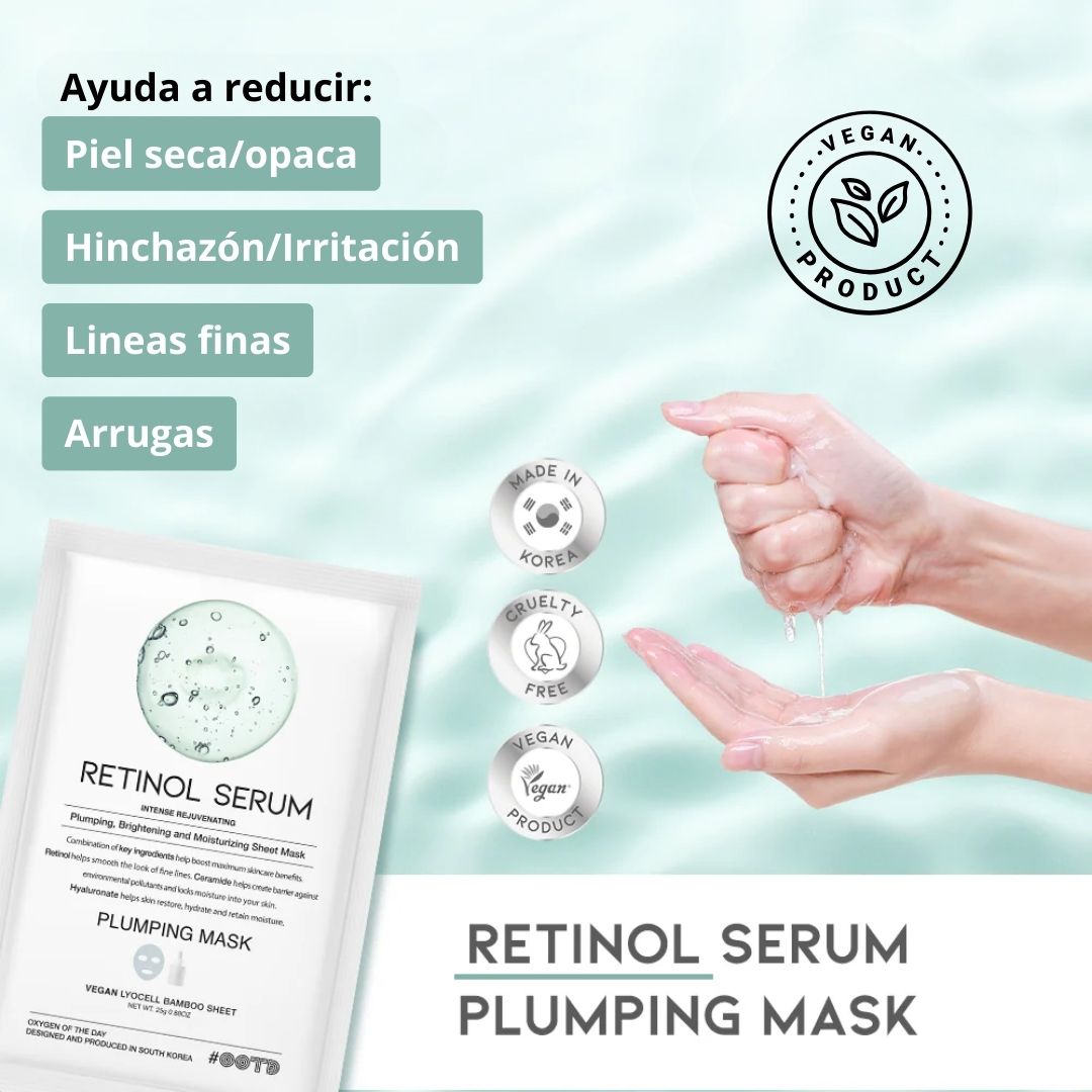 ✨ OOTD Retinol Serum Plumping Mask